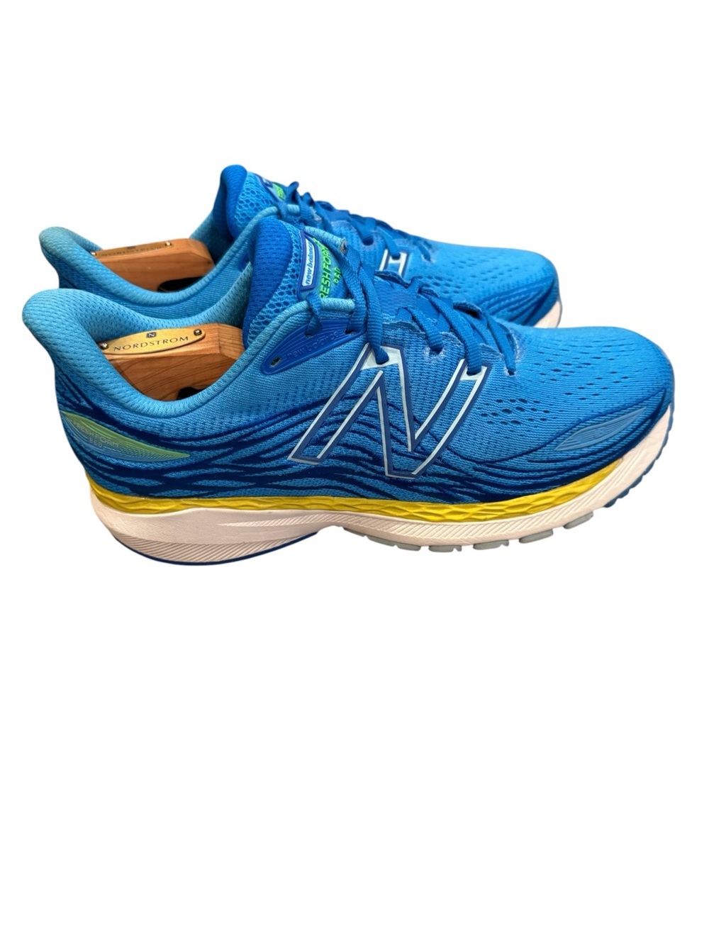 New Balance Fresh Foam X 860 V12 Aqua Blue Yellow Running Shoes womens 9.5